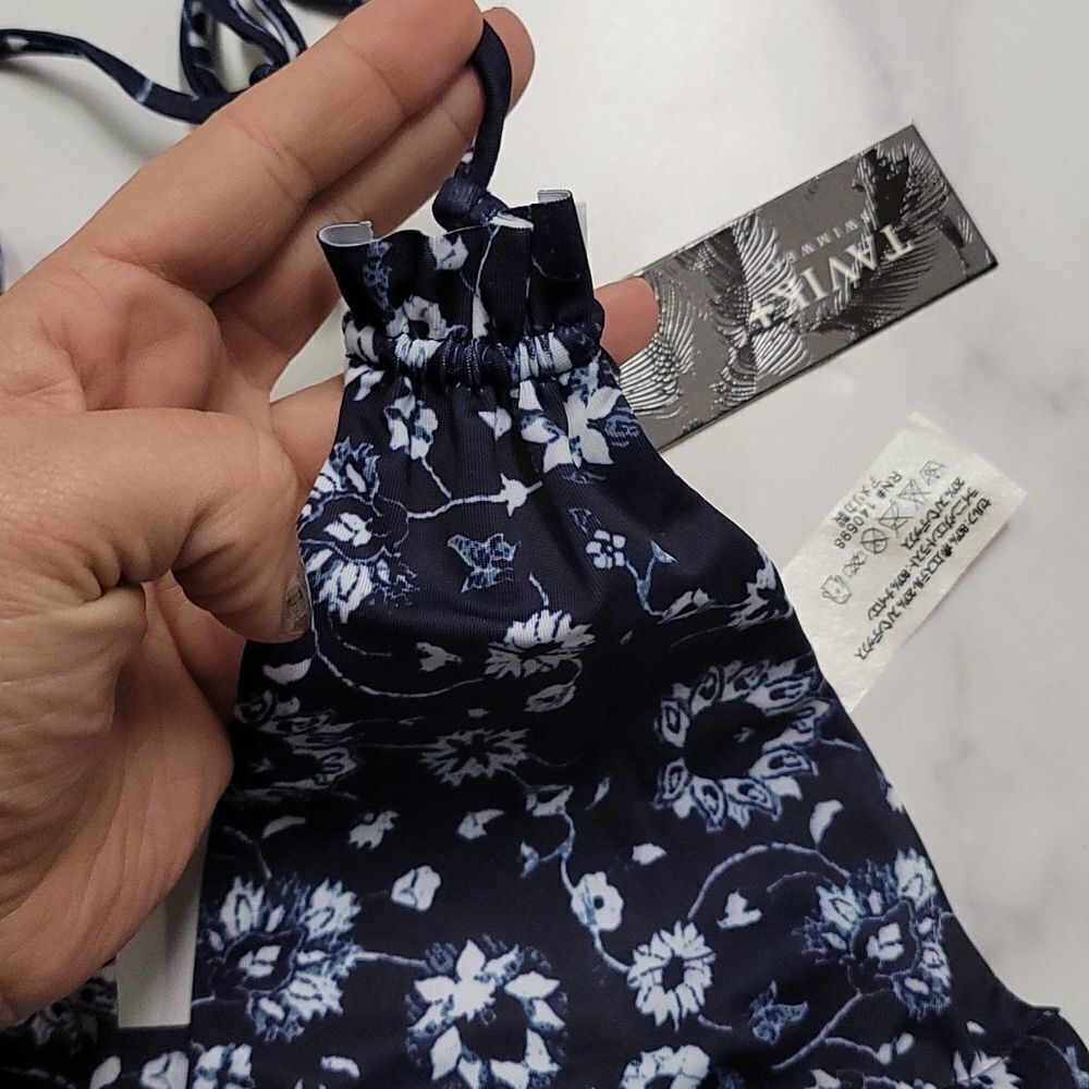Tavik Lily Triangle Swim Top In Blue - Picture 4 of 6